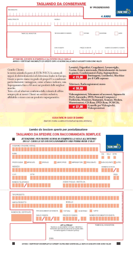 Lettura ottica moduli garanzia OCR, ICR, OMR, BCR